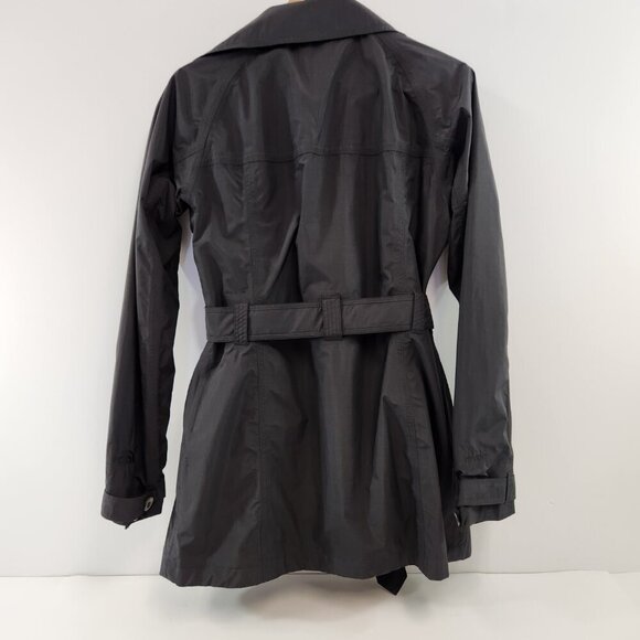 North Face Hyvent Black double Breasted Trench Coat Womens M - Picture 6 of 12